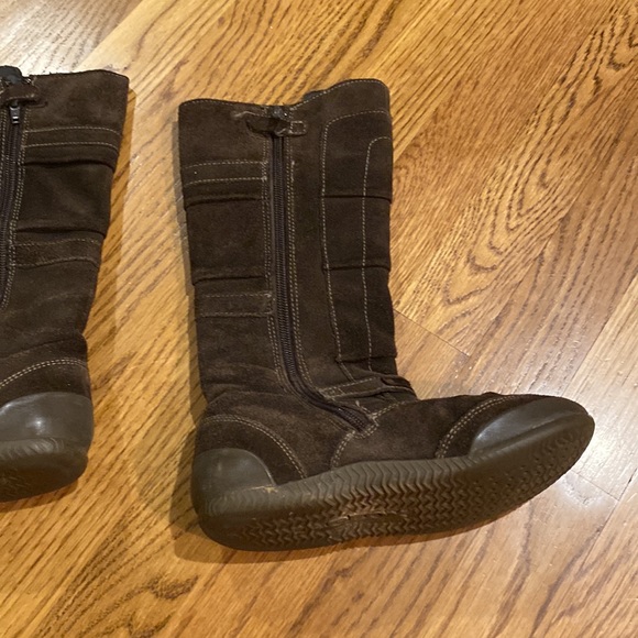 Geox beautiful brown suede boots size unzip size 2 - Picture 6 of 8